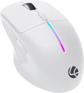 LAPCARE Swift Click Ergonomic Laser  Gaming Mouse (2.4GHz Wireless, Bluetooth, White)