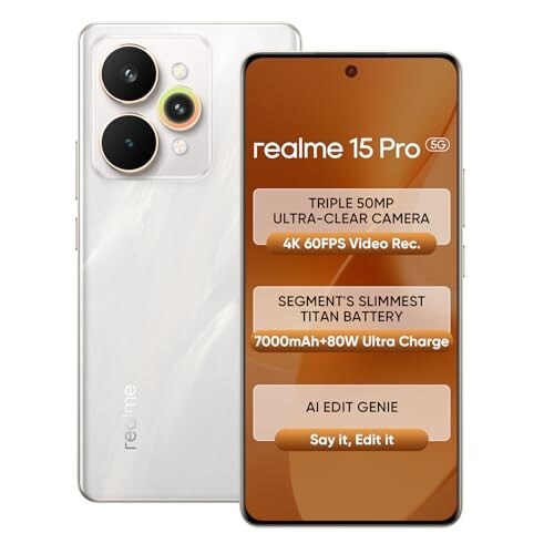 realme 15 Pro 5G Smartphone (8+256GB Silver)