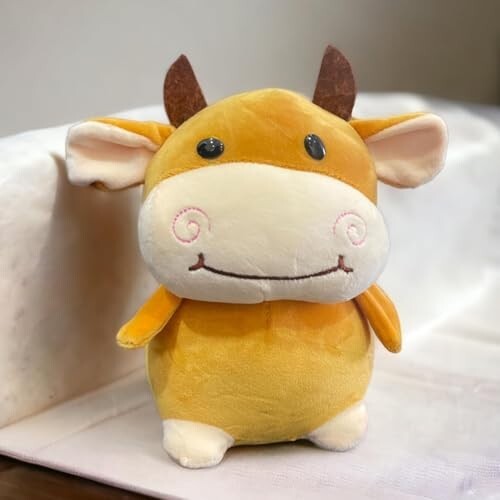 Mini Steps Ultra-Soft Cow Plush Toy for Kids | Washable & Non-Toxic Stuffed Animal for Babies & Toddlers | Cuddly Farm Animal Soft Toy | Cute & Durable Gift for Boys & Girls