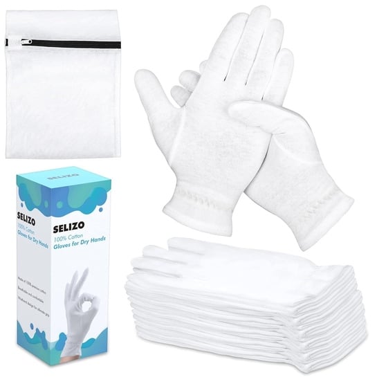 Moisturizing Cotton Gloves 20 Pcs | Dry Hands Overnight | Eczema | Sleeping Spa Gloves
