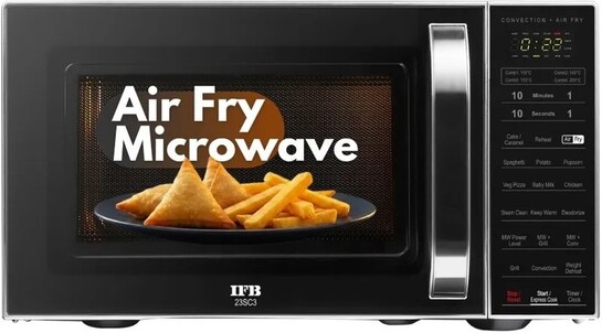 IFB 23 L Air Fry, 71 Standard Cook Menus, Steam Clean, Weight Defrost, Grill & Multi-Stage Cooking Convection Microwave Oven (23SC3, Silver)