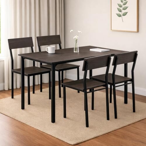 ForeCraft - Dining Table Set of 4 (Dark Maple- DIY)