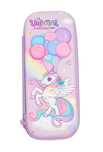 Crackles rackles Premium Stylish Unicorn Print Hardtop EVA Pencil Case Pouch