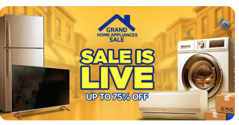 Flipkart Grand home appliances sale Upto 75% off + Bank Offer