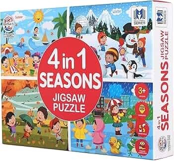 Ratna's 4 in 1 Indian Seasons Jigsaw Puzzle for Kids