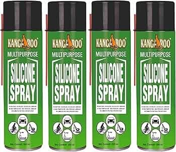 Kangaroo Silicone Lubricant Spray, 500ml  4 Pcs