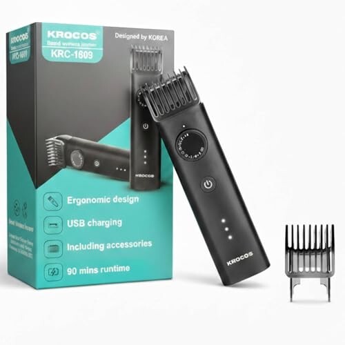 Beard Trimmer for Men, 90 minutes runtime, USB Charging