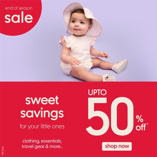 Mothercare End of Season Sale | Up to 50% Off on Baby Essentials & More