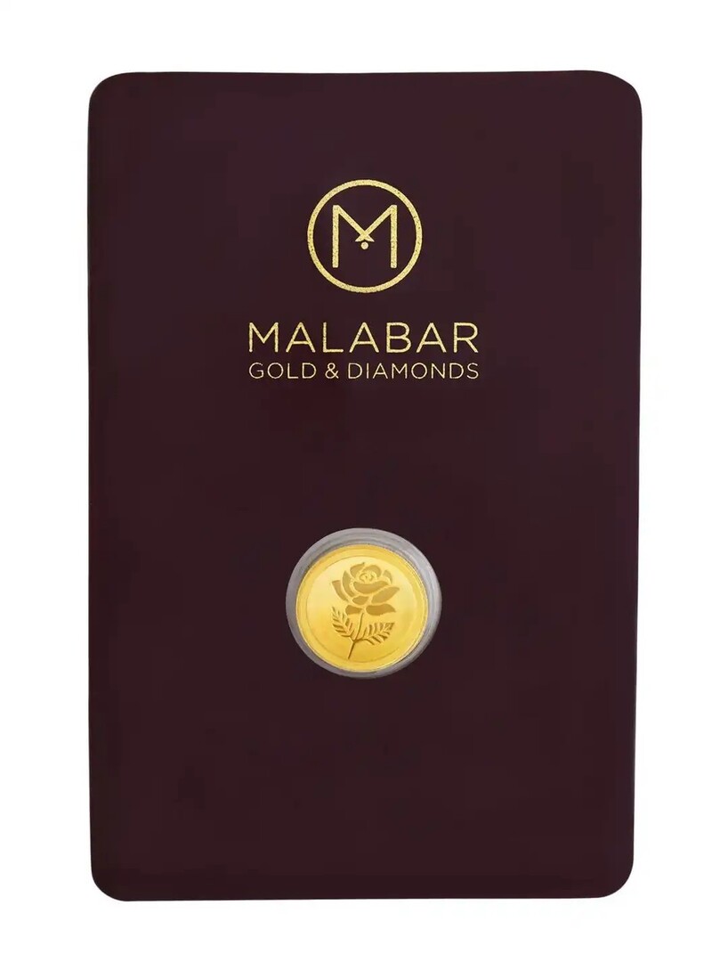 Myntra : Gold Deal - Malabar Gold & Diamonds Rose 999 Purity 24KT Gold Coin - 3g