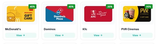 Crafin x Gift Card Discount Sale | Tata Cliq | McDonald's | Dominos | BMS | PVR