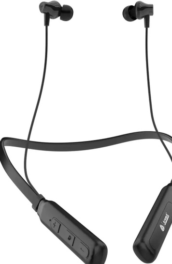 Aroma NB119Pro Upto 48 Hours Playtime* Fast Charging Dual Pairing Neckband Bluetooth Headset (Jet Black, In the Ear)