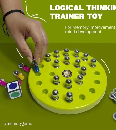 BHVMEY Memory Enhancing Chess Game – Color Logic Puzzle for Kids Educational Board Games Board Game