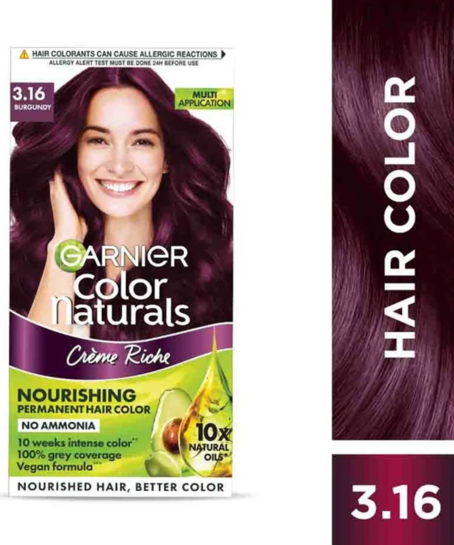 Garnier hair color burgundy (3.16)