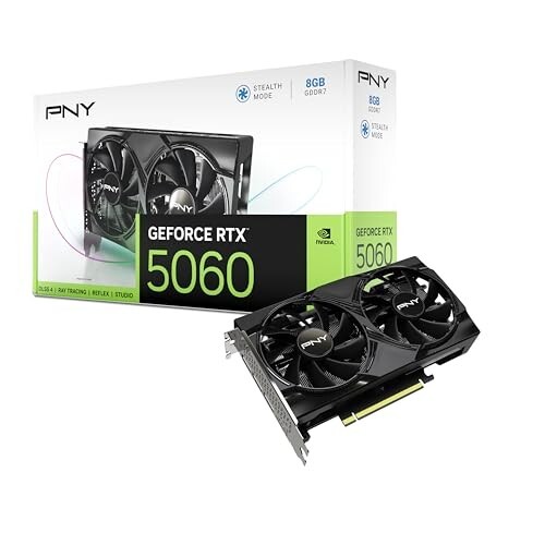 PNY GEFORCE RTX™ 5060 8GB Dual Fan DLSS 4 Gaming Graphics Card - VCG50608DFXPB1