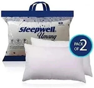 Sleepwell Microfibre Sleeping Pillow Pack of 2 Solid Pillow Set