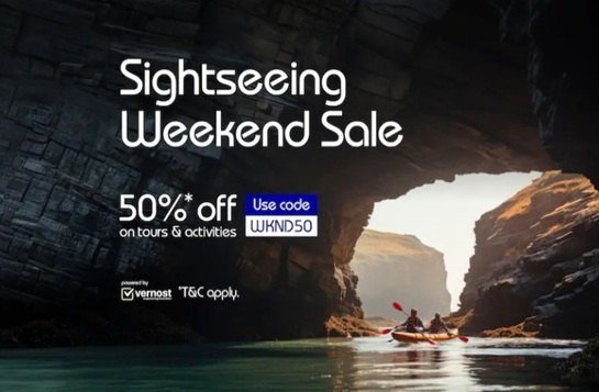 50% off up to ₹2500 at Weekend sale at IndiGo Sightseeing 