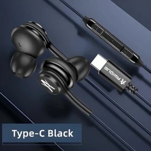 Awique Type C Wired Earphone with Mic & Volume Controller Wired Headset(4) Wired Headset