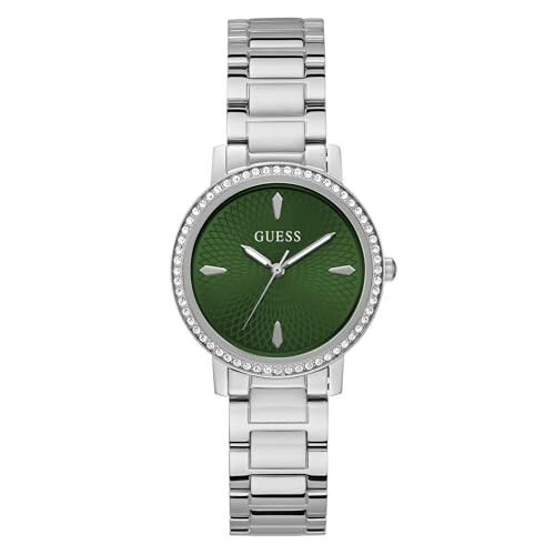 Guess Round 34mm Green Dial Analog Women Watch - U1405L1M