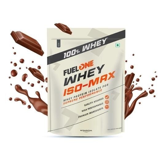 FUELONE Whey Iso-Max, Whey Protein Isolate, 28g Protein (Chocolate, 2kg / 4.4lb),  