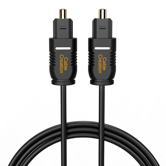 CableCreation Optical Digital Audio Cable 10FT, Thin Fiber Optic Toslink 