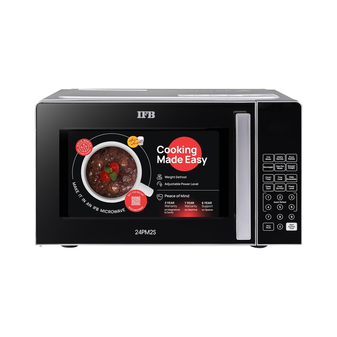 IFB 24L Solo Microwave Oven with 69 Auto Cook Menus 