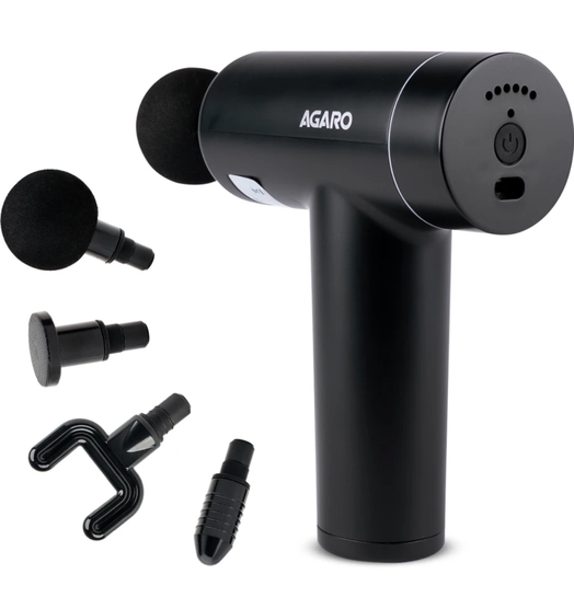 AGARO  Regal Gun Massager, 4 Heads, 6 Speed, Rechargeable, Handheld, Muscle Massager Regal Gun Massager, 4 Heads, 6 Speed, Rechargeable, Handheld, Muscle Massager Massager (Cosmic Sonic)