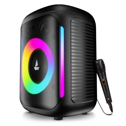 boAt PartyPal 30, 25W Signature Sound, RGB LEDs, Bluetooth Speaker, Wireless Speaker, Portable Speaker (Premium Black)