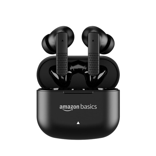 Amazon Basics True Wireless in Ear Earbuds with Mic, Up to 36 Hours Play Time, Low-Latency Gaming Mode, IPX4 Water-Resistance, Bluetooth