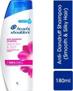 HEAD & SHOULDERS Smooth and Silky Anti-Dandruff Shampoo for All-Hair Types (180 ml)