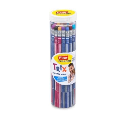 Flair Creative Trix Wooden Pencil Pack of 30 – Premium HB Graphite Pencils 