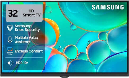 Samsung 80 cm (32 inch) HD Ready LED Smart Tizen TV with Voice Assistance Remote Control | 100+ Free Channels | HDR 10+ Support | PurColor 