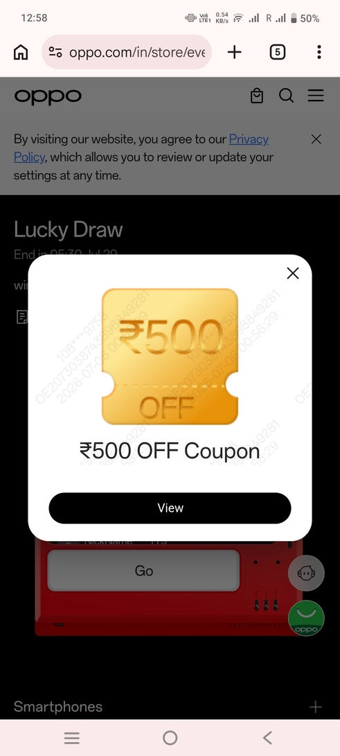 Oppo survey loot - free 500rs shopping (no mov)