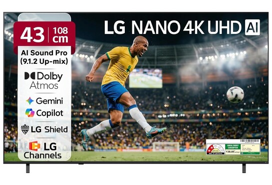 LG 108 cms (43 inches) NU87 AI Series Nano 4K Ultra HD Smart webOS LED TV 