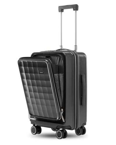 SNITCH Rubik Laptop Cabin Size Grey Polycarbonate Hard Travel Suitcase