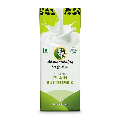 Akshayakalpa Organic Plain Butter Milk - UHT - 180ml(LOCATION SPECIFIC)