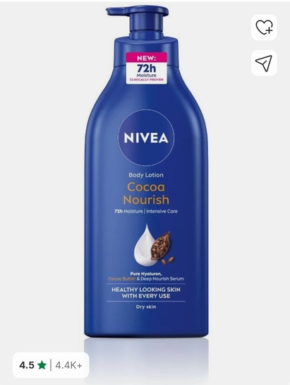 NIVEA Cocoa Nourish, Moisturizer Body Lotion, Coconut Oil, Serum, Hyaluronic acid (600 ml)