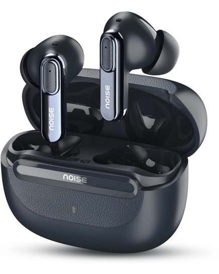 Noise Buds UNO, 40Hrs Playtime, Quad Mic with ENC, Premium Leather Accent, Dual Pair Bluetooth Headset (Navy Grain, True Wireless)