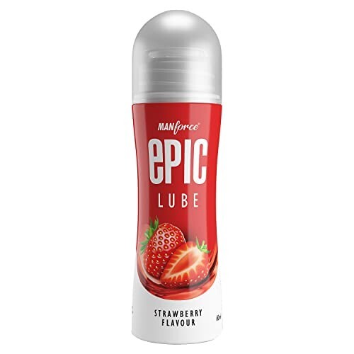Epic Lube Strawberry Flavoured Lubrication Gel for Men & Women| 60ml