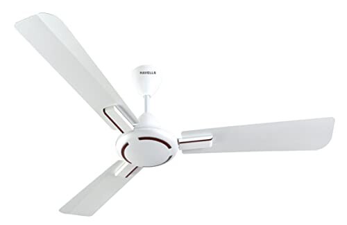 Havells 1200mm Ambrose Energy Saving High Speed Ceiling Fan|(Pack of 1, Pearl White Wood)