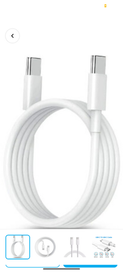 Type C to Type C 65 watt cable