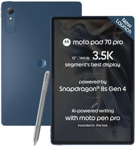 [On Liveshop]MOTOROLA Pad 70 Pro In box Moto active sylus 8 GB RAM 128 GB ROM 13 inch with Wi-Fi Only Gaming Tablet 
