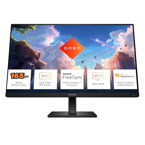 HP OMEN Gaming Monitor, 23.8 inch(60.5 cm) FHD (Black)