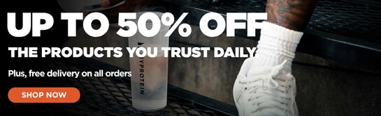 Myprotein - UP TO 50% OFF + FREE DELIVERY & GIFTS