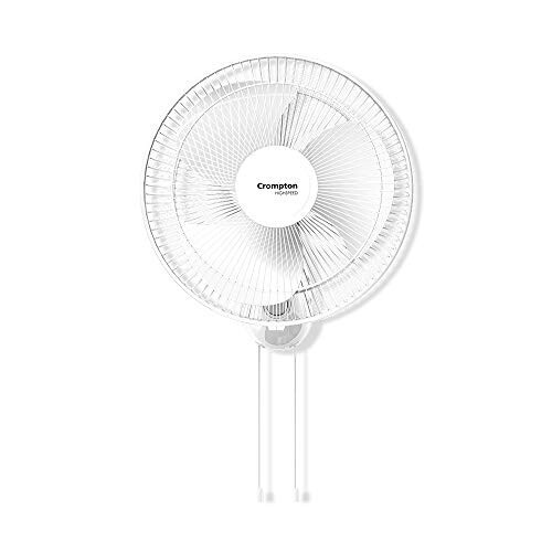 Crompton HISPEED Torpedo 400 mm Wall Mount Fan | 2100 RPM & 105 CMM | Black