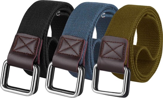 ZORO Cotton D ring buckle belt for men, Gifting solution, Leather free, light weight