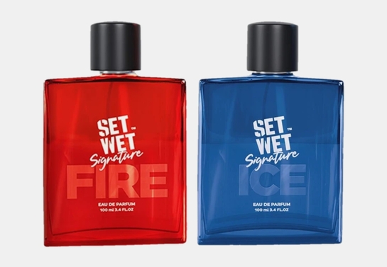 SET WET Fire & Ice Perfume for Men, Woody & Citrusy Long Lasting Perfume, Pack of 2 Eau de Parfum 200 ml (For Men)
