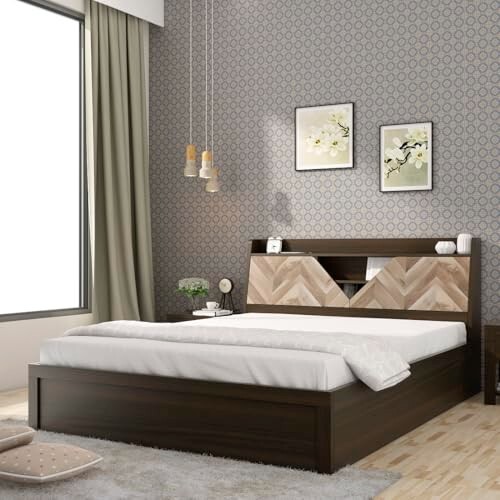 Spacewood Duke Bed |Queen Size (78 X 60) Engineered Wood Bed with Box Type Storage| 3 Year Warranty