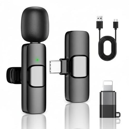 DDLC K8 Wireless Lavalier Microphone | Noise Cancelling Collar Mic for All Smartphones