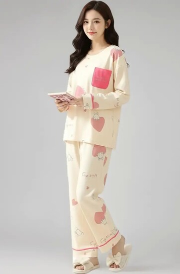 Celary Korean Style Women’s Night Suit| Cute Printed Pajama Set