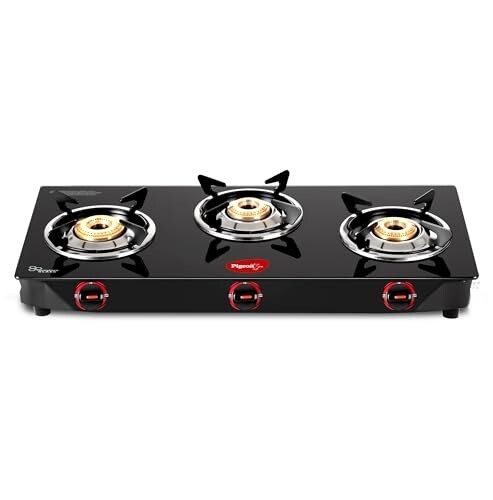 [Apply Coupon] Pigeon Ignia 3 Burner Stove | Toughened Glass